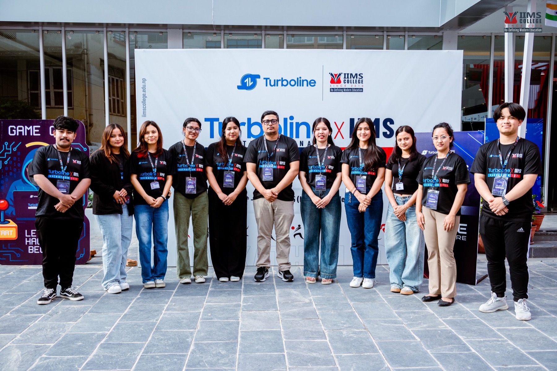 Hackathon participants and organizers gathered in Kathmandu